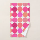 Riesenpunkte des Mittelalters, Fuchsia Pink und Ko Badhandtuch Set (Handtuch)