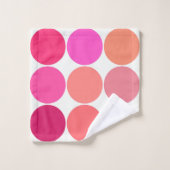 Riesenpunkte des Mittelalters, Fuchsia Pink und Ko Badhandtuch Set (Waschlappen)