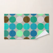 Riesenpunkte des Mittelalters, Türkis und Grau Badhandtuch Set (Handtuch)