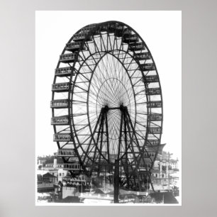 Riesenrad auf der Weltausstellung in Chicago Poster