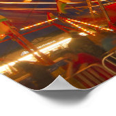 Riesenrad bei Dämmerung in der Nordwestmontana Poster (Ecke)