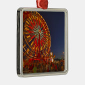 Riesenrad bei Dämmerung in der Nordwestmontana Silbernes Ornament (Rechts)