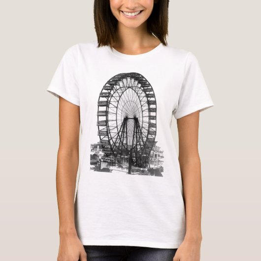 Riesenrad-Chicago-Weltausstellung T-Shirt (Vorderseite)