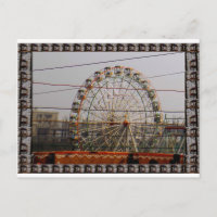 Riesenrad fährt New Delhi Indien Motorenfestivals