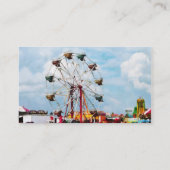 Riesenrad gegen blauen Himmel Visitenkarte (Rückseite)