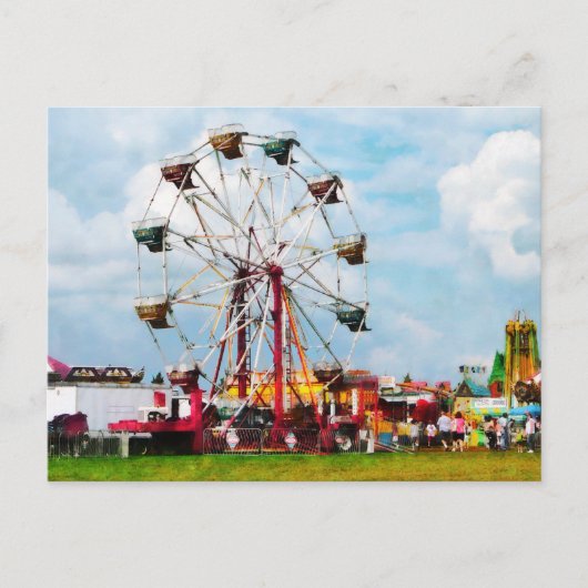 Riesenrad gegen den blauen Himmel Postkarte (Vorderseite)