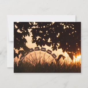 RIESENRAD HAAGER HERBSTFEST IM ABENDROT POSTKARTE