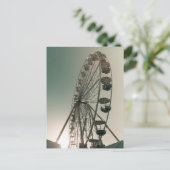 RIESENRAD IN ABENDSONNE AM HAAGER HERBSTFEST POSTKARTE (Stehend Vorderseite)