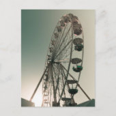 RIESENRAD IN ABENDSONNE AM HAAGER HERBSTFEST POSTKARTE (Vorderseite)