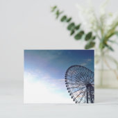 Riesenrad in der Abenddämmerung: Tokio Postkarte (Stehend Vorderseite)