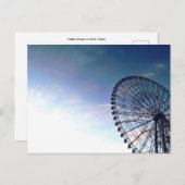 Riesenrad in der Abenddämmerung: Tokio Postkarte (Vorne/Hinten)