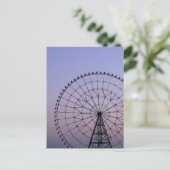 Riesenrad in der Abenddämmerung: Tokio Postkarte (Stehend Vorderseite)