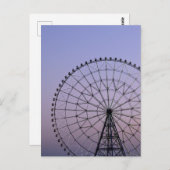 Riesenrad in der Abenddämmerung: Tokio Postkarte (Vorne/Hinten)