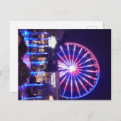 Riesenrad in der Nacht Postkarte (Vorne/Hinten)