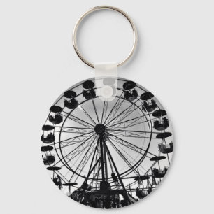 Riesenrad in Schwarz-Weiß-Foto-Geschenke Schlüsselanhänger