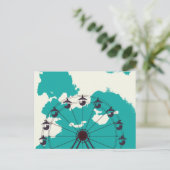 Riesenrad in Wolken Postkarte (Stehend Vorderseite)