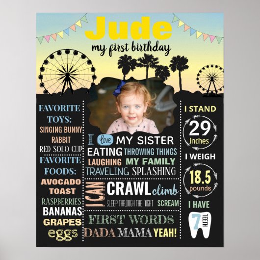 Riesenrad Palms tropisches Musikfestival Poster (Vorne)