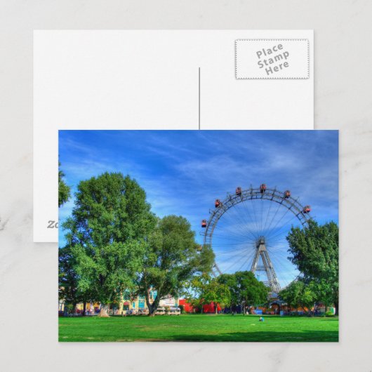 Riesenrad Postkarte (Vorne/Hinten)