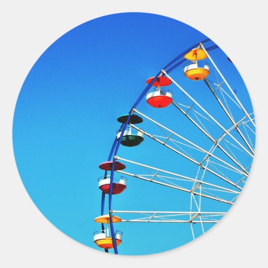 Riesenrad Runder Aufkleber (Vorderseite)