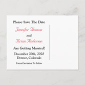 Riesenrad Save the Date Postkarten (rot) (Rückseite)