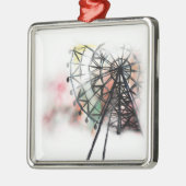 Riesenrad Silbernes Ornament (Links)