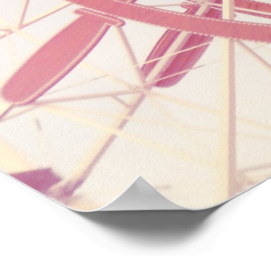 Riesenrad und Palmen Poster (Ecke)