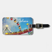Riesenrad und Rolle Untersetzer Foto individuelle Gepäckanhänger (Vorderseite horizontal)