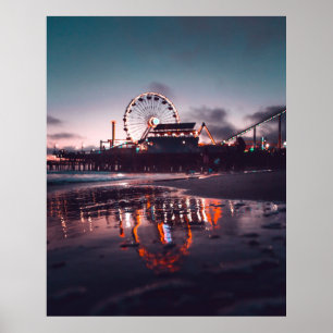 Riesenrad während der goldenen Stunde Poster