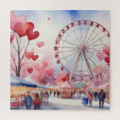 Riesenrad Wasserfarbe Puzzle (Vertikal)