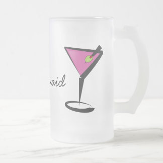 Riesenrosa Mattglas Bierglas