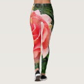 Riesenrosa Rosa nah-up Foto niedlich cooler Spaß k Leggings (Rückseite)