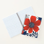 Riesenrote Blume Notizblock (Innenseite)