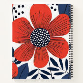 Riesenrote Blume Notizblock (Rückseite)