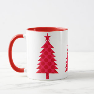 Riesenrote Tupfen-Weihnachtsbaum Tasse