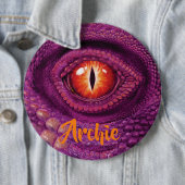 Riesenrundes Abzeichen mit Monogramm Drachenauge Button (Beispiel)