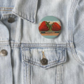 Riesens Erdbeeren Antiquität Früchte Spaß Button (Beispiel)