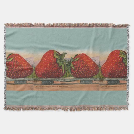 Riesens Erdbeeren Antiquität Früchte Spaß Decke (Vorderseite)