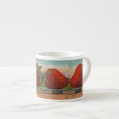 Riesens Erdbeeren Antiquität Früchte Spaß Espressotasse (Vorderseite Rechts)