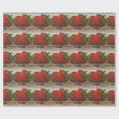 Riesens Erdbeeren Antiquität Früchte Spaß Geschenkpapier (Flach)