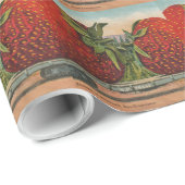 Riesens Erdbeeren Antiquität Früchte Spaß Geschenkpapier (Rolleneckpunkt)