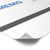 Riesenscheck mit Firmenlogo | Poster (Ecke)