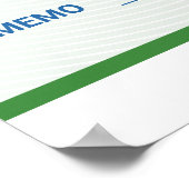Riesenscheck mit Firmenlogo | Poster (Ecke)