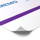 Riesenscheck mit Firmenlogo | Poster (Ecke)