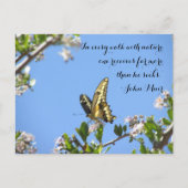 Riesenschmetterling mit John Muir Zitat Postkarte (Vorderseite)