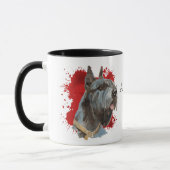 Riesenschnauzer Dog Abstrakter Hintergrund Tasse (Links)