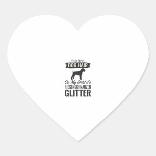 Riesenschnauzer Glitter Lustiges Hundeliebhaber-De Herz-Aufkleber