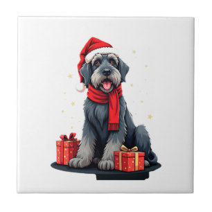 Riesenschnauzer Hund Weihnachtsfeiern Urlaub Sant Fliese