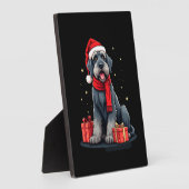 Riesenschnauzer-Hund Weihnachtsfeiern Urlaub Sant Fotoplatte (Seite)