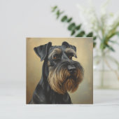 Riesenschnauzer Karte (Stehend Vorderseite)