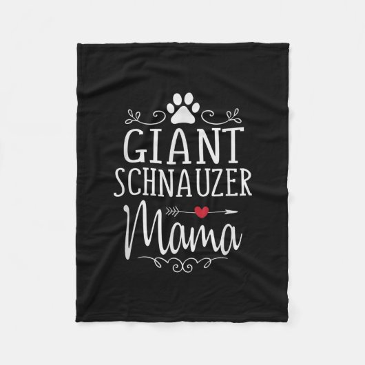 Riesenschnauzer-Mama - lustiges Schnapserloft Fleecedecke (Vorderseite)